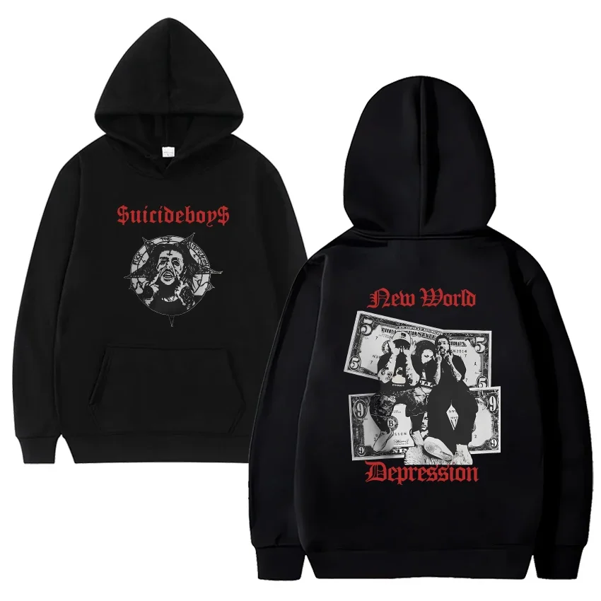 2024 Suicideboys G59 New World Depression Printed Hoodie Men Women vintage streetwear Unisex Casual Fleece Long sleeve pullovers