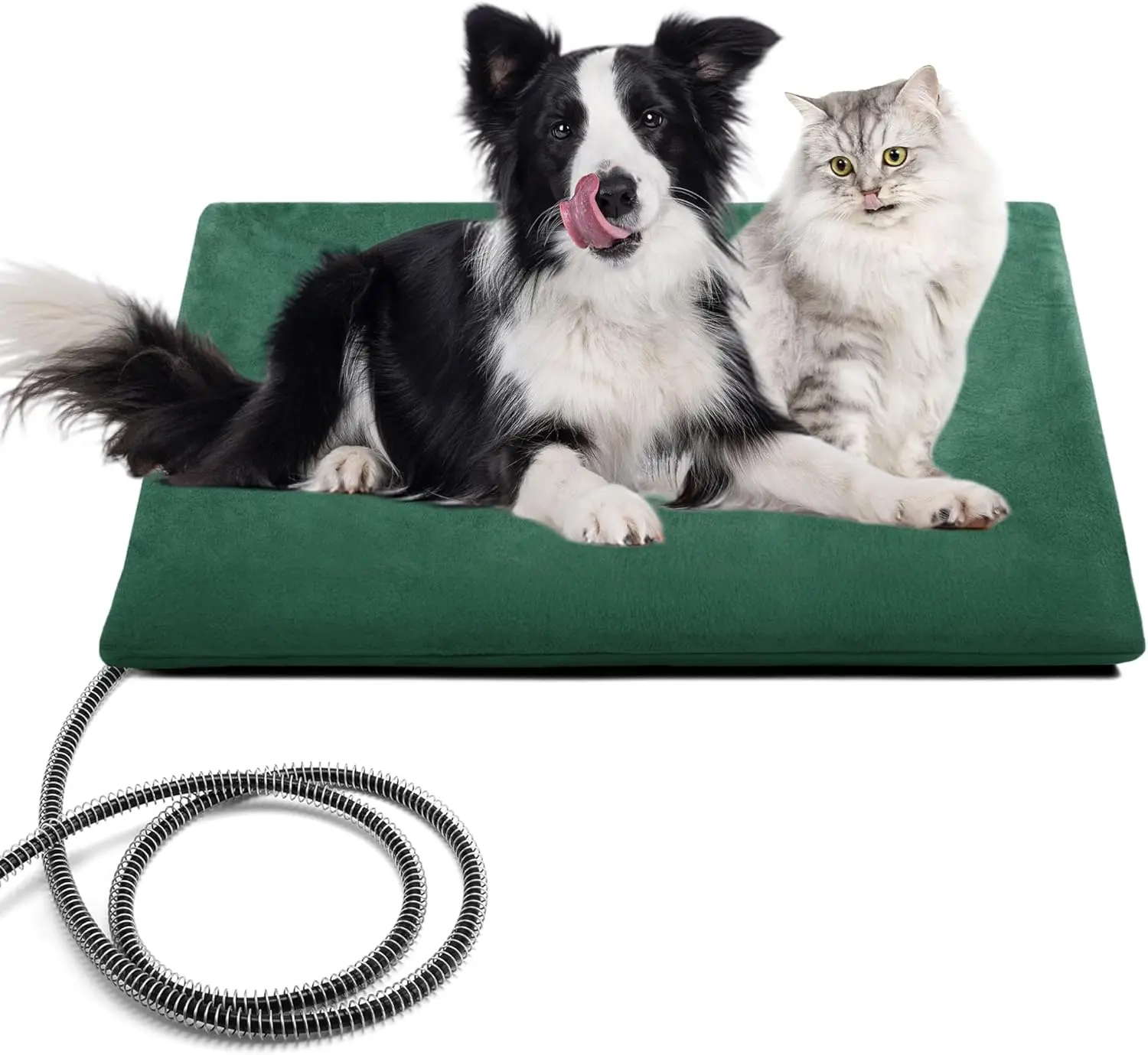 

Outdoor Pet Heating Pad for Cats & Dogs, Auto Temp Control 100-108°F, Waterproof Fireproof, Fits Cat House/Dog Kennel/Carport