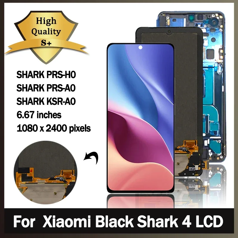 Original For Xiaomi Black Shark 4 Pro 4Pro LCD PAR-H0 LCD Display Touch Screen Digitizer Replacement For BlackShark 4 PRS-H0 LCD