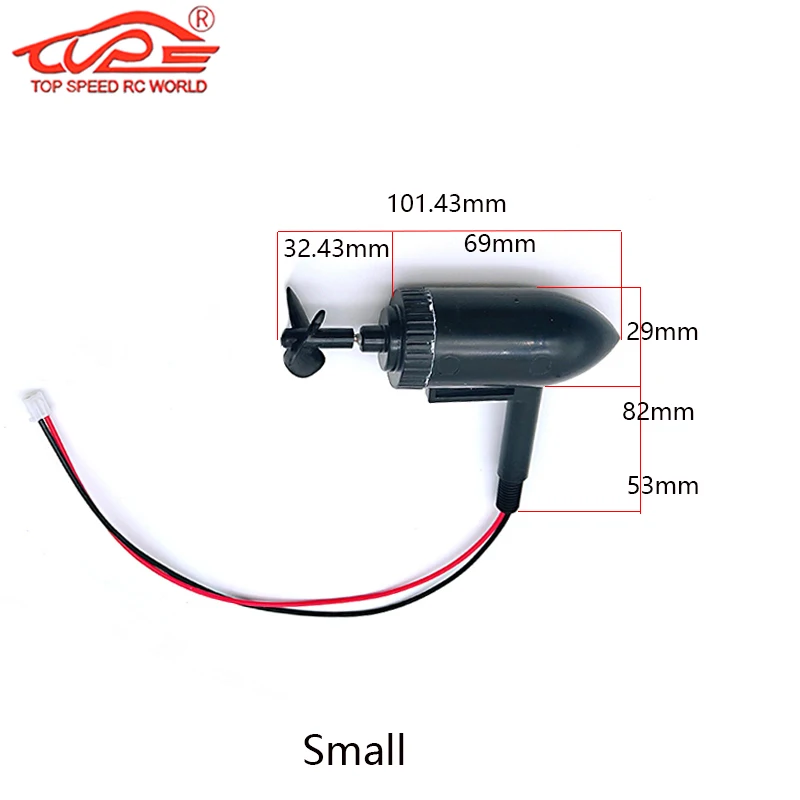 Motor de Propulsor submarino de 12V, Propulsor impermeable de 10/13cm, hélice sumergida de 3 aspas para modelo de barco de cebo de pesca RC