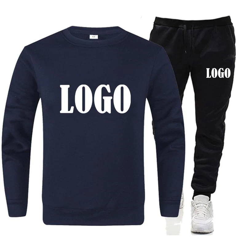 Customized Autumn Spring Mens Fashion Pullover Hoodie and Sweatpant Tracksuit Jogging Suits Fashion Set