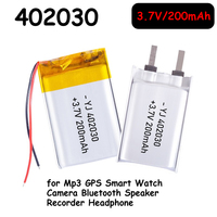 1-20pcs 402030 Battery 3.7V 200mAh Lipo Rechargeable Battery for Mp3 GPS Smart Watch Camera Bluetooth Speaker Recorder Headphone