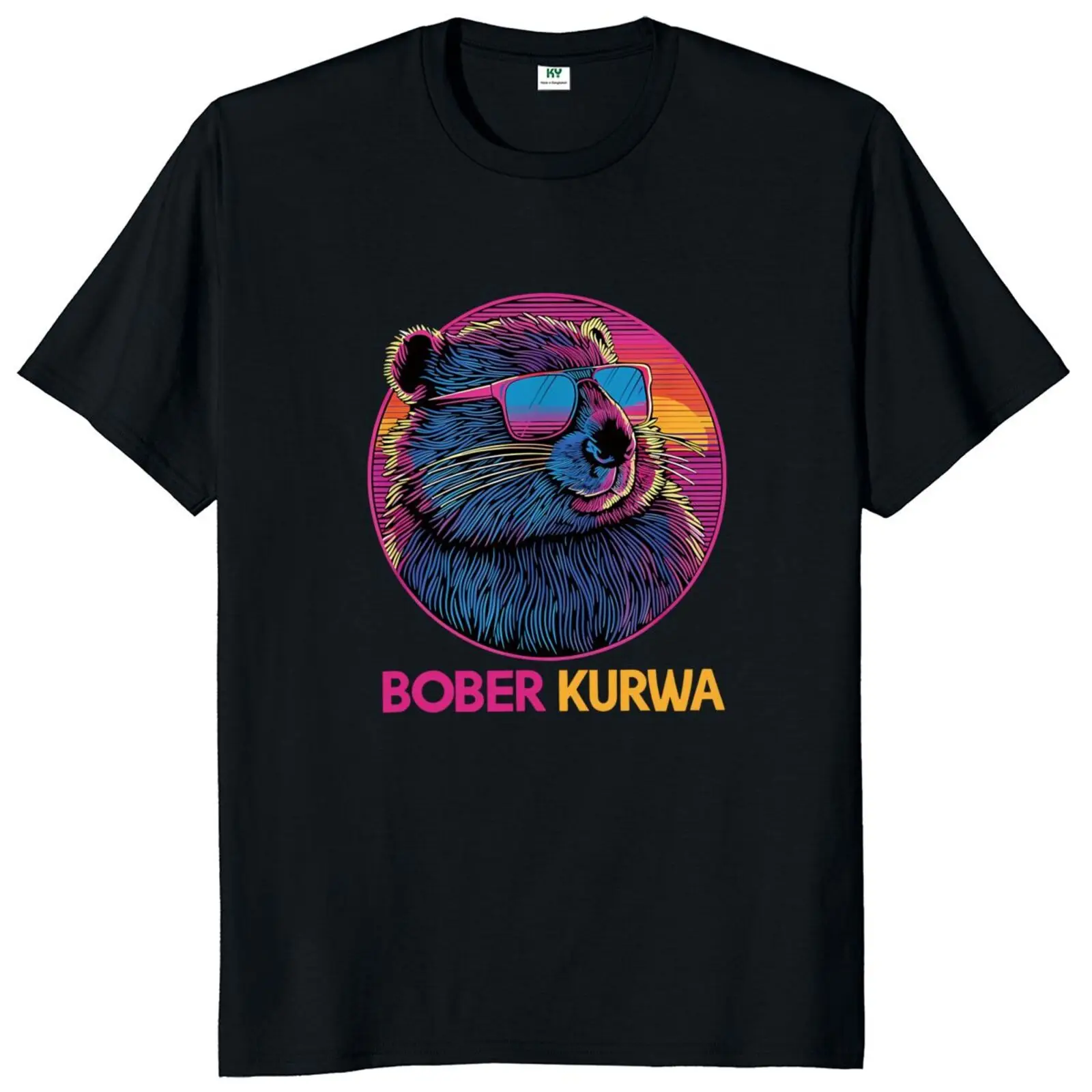 Bober Kurwa Bobr T Shirt Retro Funny Meme Trend Y2k T-Shirt grafica morbida Unisex 100% cotone Tee top taglia ue