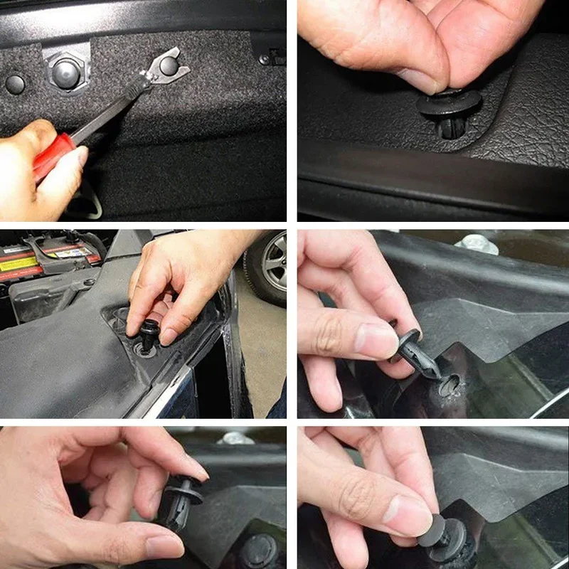 KKJOY 190-teiliges Auto-Befestigungsclip-Set in 6 Größen – Kunststoff-Befestigungskit für Auto-Verkleidungen, Stoßstangen und Karosseriereparaturwerkzeuge – Detail 8