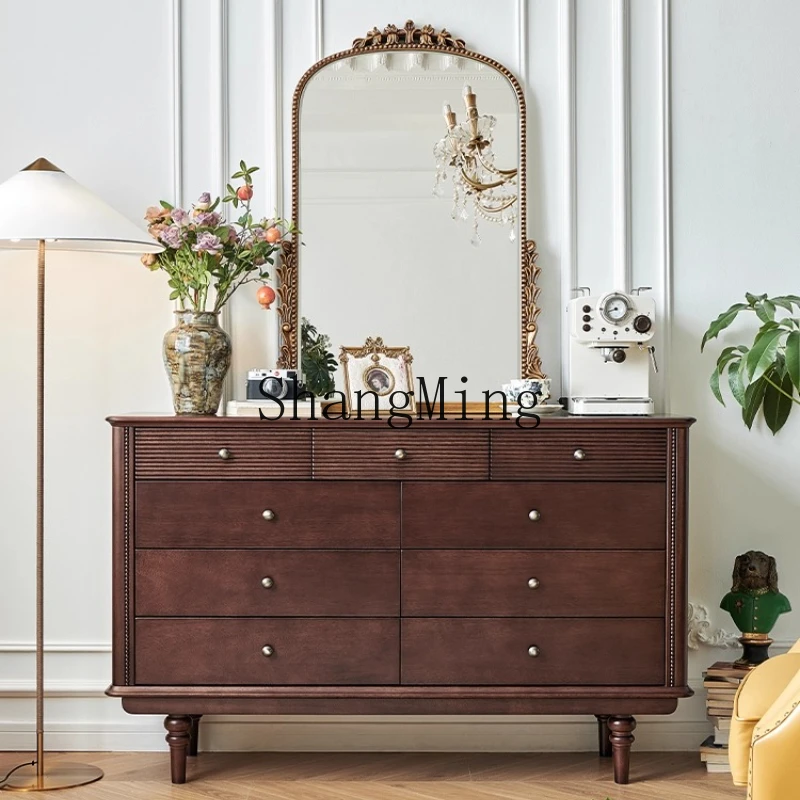 

SM chest cabinet all solid wood living room against the wall bucket cabinet bedroom bedside storage drawer cabinet