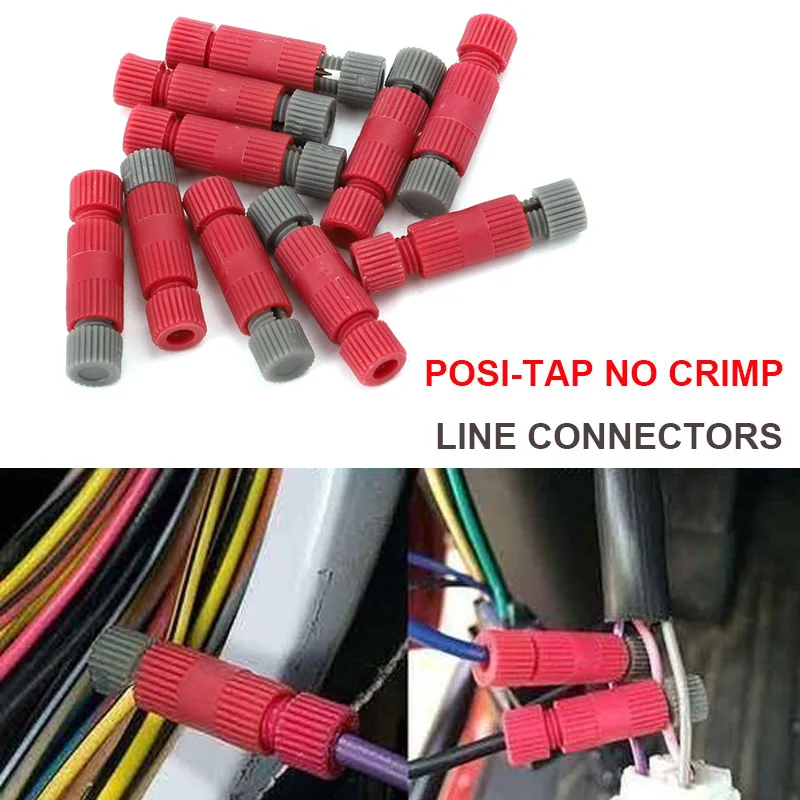 10 Pack RED Posi Tap #PTA2022R 20-22 Ga Wire Connector EX-130RR Wire Tap Waterproof Reusable