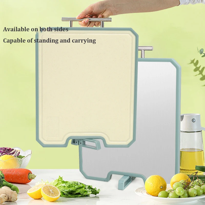 Kitchen Double-sided Cutting Board Thickened Chopping Block for Cutting Meat Vegetable Fruit Antibacterial Mold Resistant