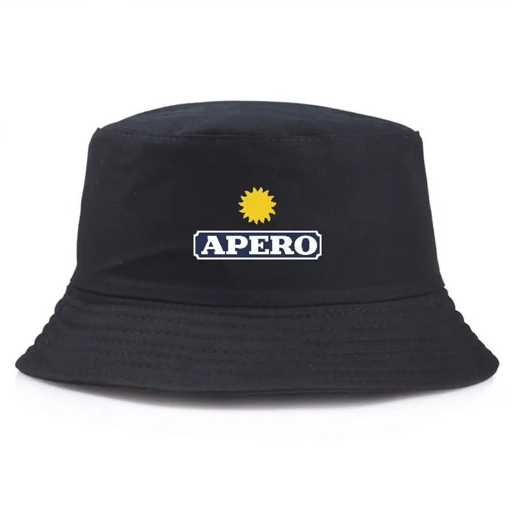 Summer Bucket Hat Fisherman Hat Apero Sun Embroidered Fishing Cap for Outdoor Activities