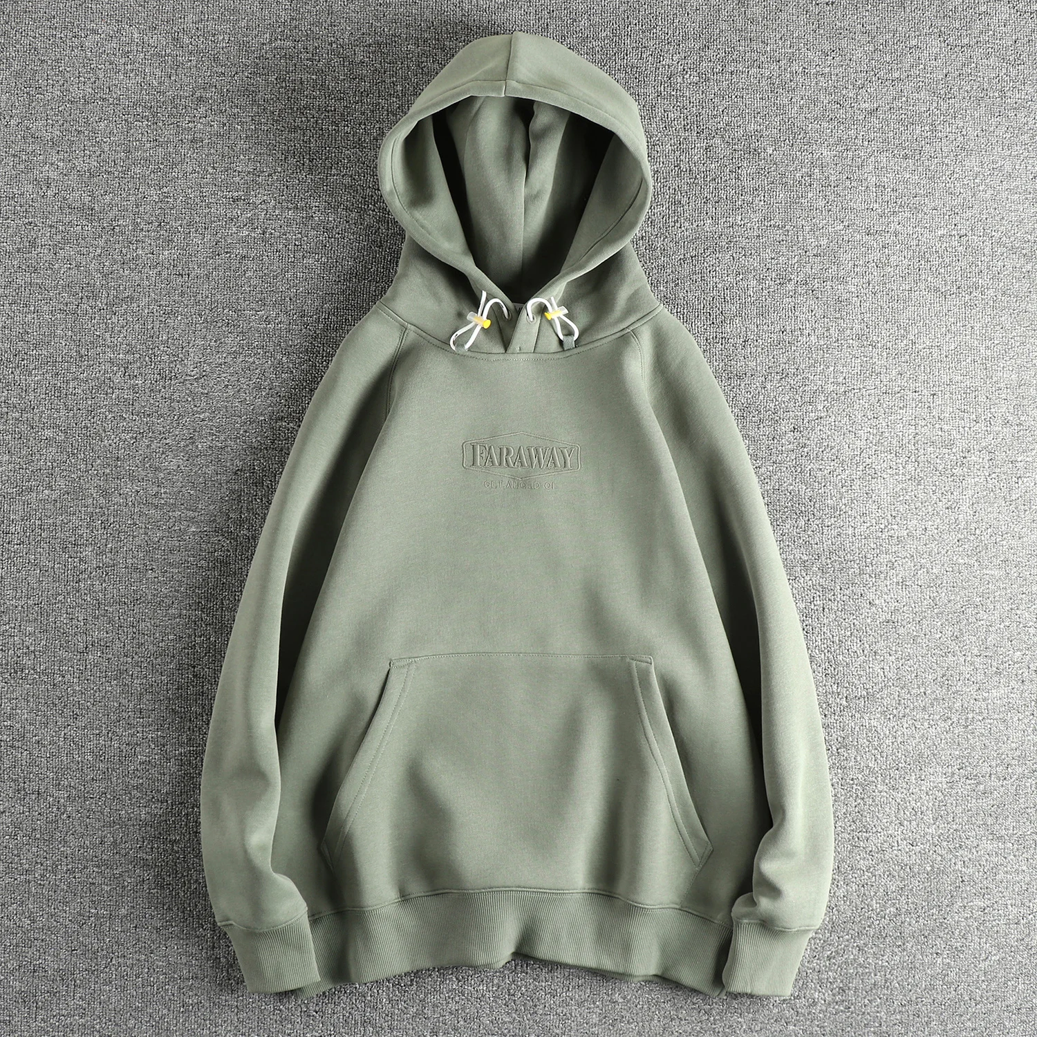 Double-sided knitted fabric American High street trend hoodie men's three-dimensional embroidered letter couple hoodie