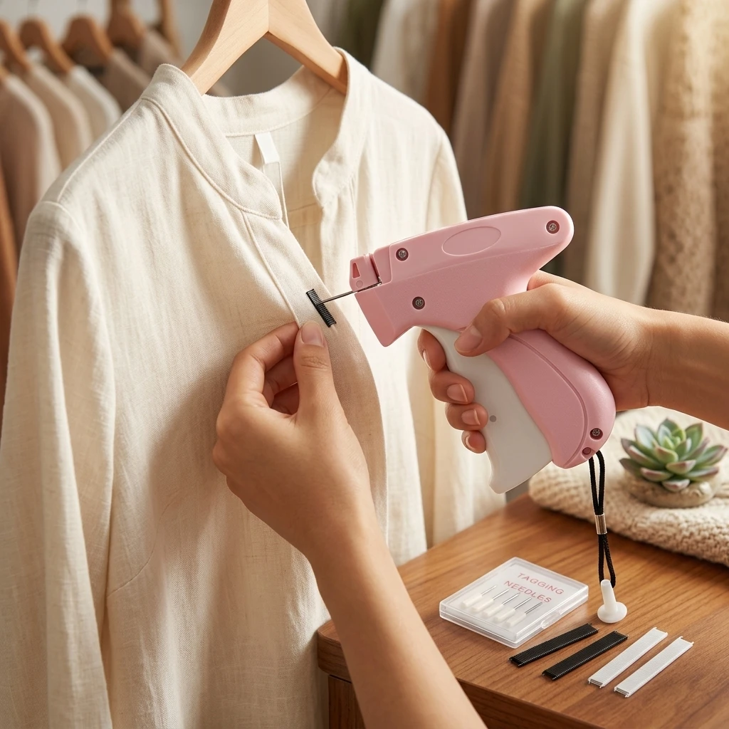Retail Store Tagging Gun Jam-Free Label Attacher for Clothing Garment Price Tagging Tool Professional Fastener Kit Durable