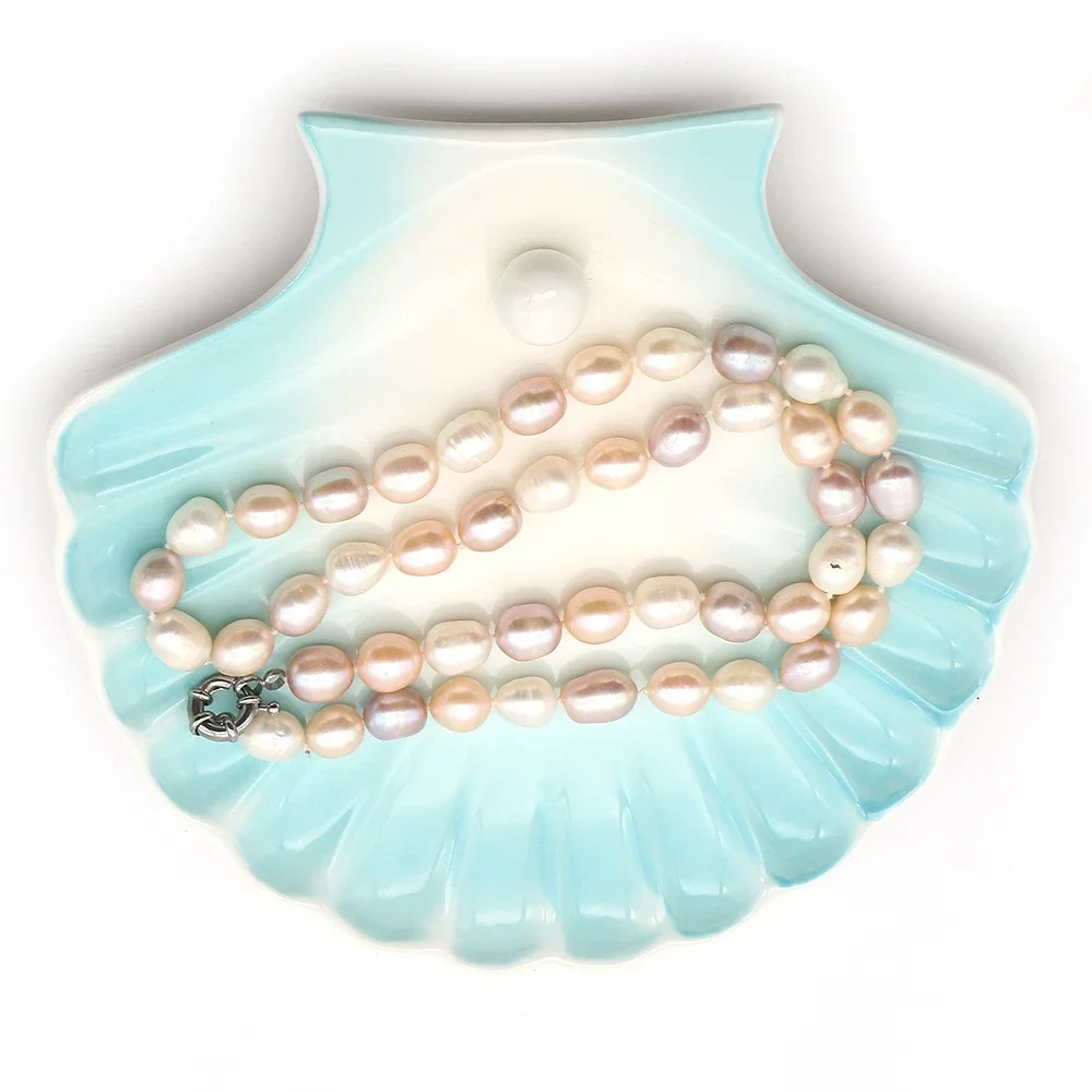 Exquisite Natural Freshwater Colorful Mixed Baroque Straight-hole Loose Rice-shaped Pearl Beads DIY Jewelry Accessories Gift