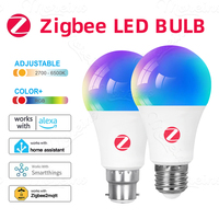 Zigbee 3.0 Smart Led Bulb E27 B22 Lamps RGBCW Works With Alexa Echo Plus Google Home Assistant APP Voice Control 110V 220V 2MQTT