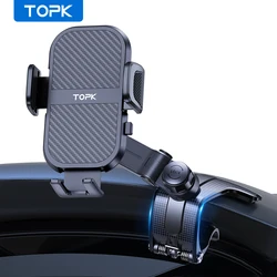 TOPK D46J Dashboard Phone Holder, Easy Installation, Universal Clip Mount, Compatible with All Smartphones
