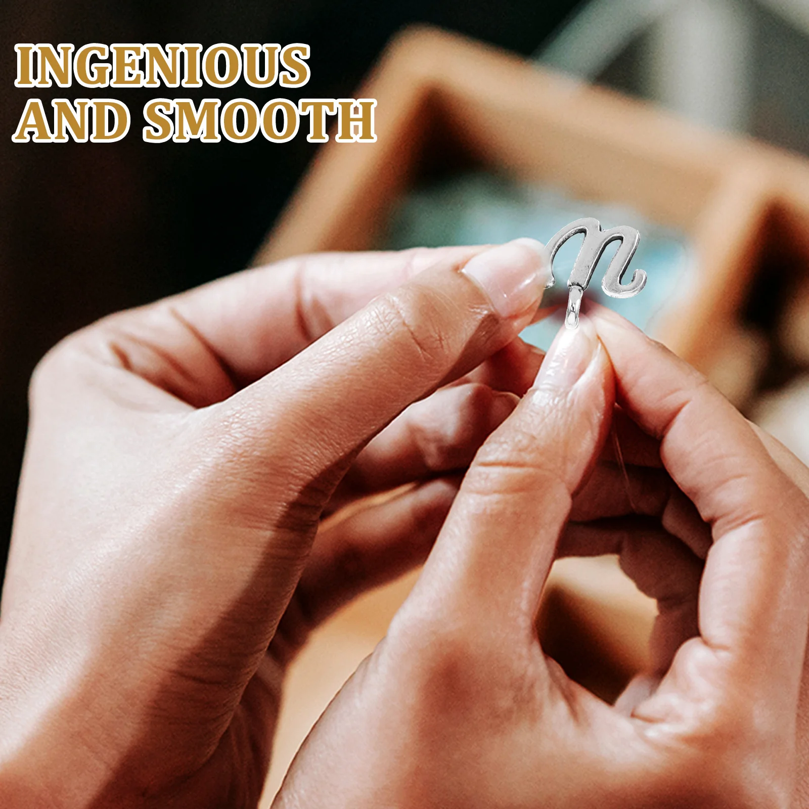 

26Pcs Jewelry Charms Metal Letter Pendants DIY Accessories for Necklace Bracelet Making Small Pendant Decorations