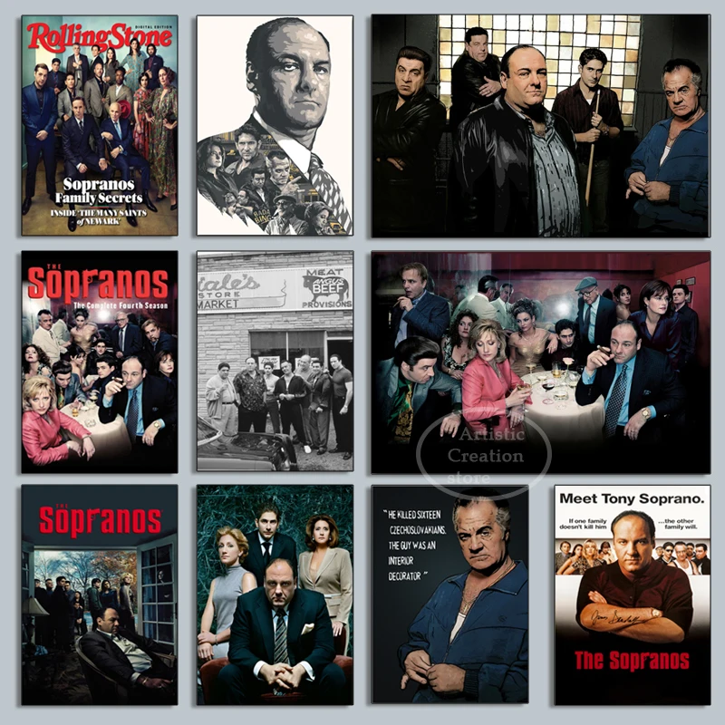 The Sopranos Family Poster Classic TV Series Show Prints Canvas Painting Sopranos Wall Art Pictures for Living Room Home Decor