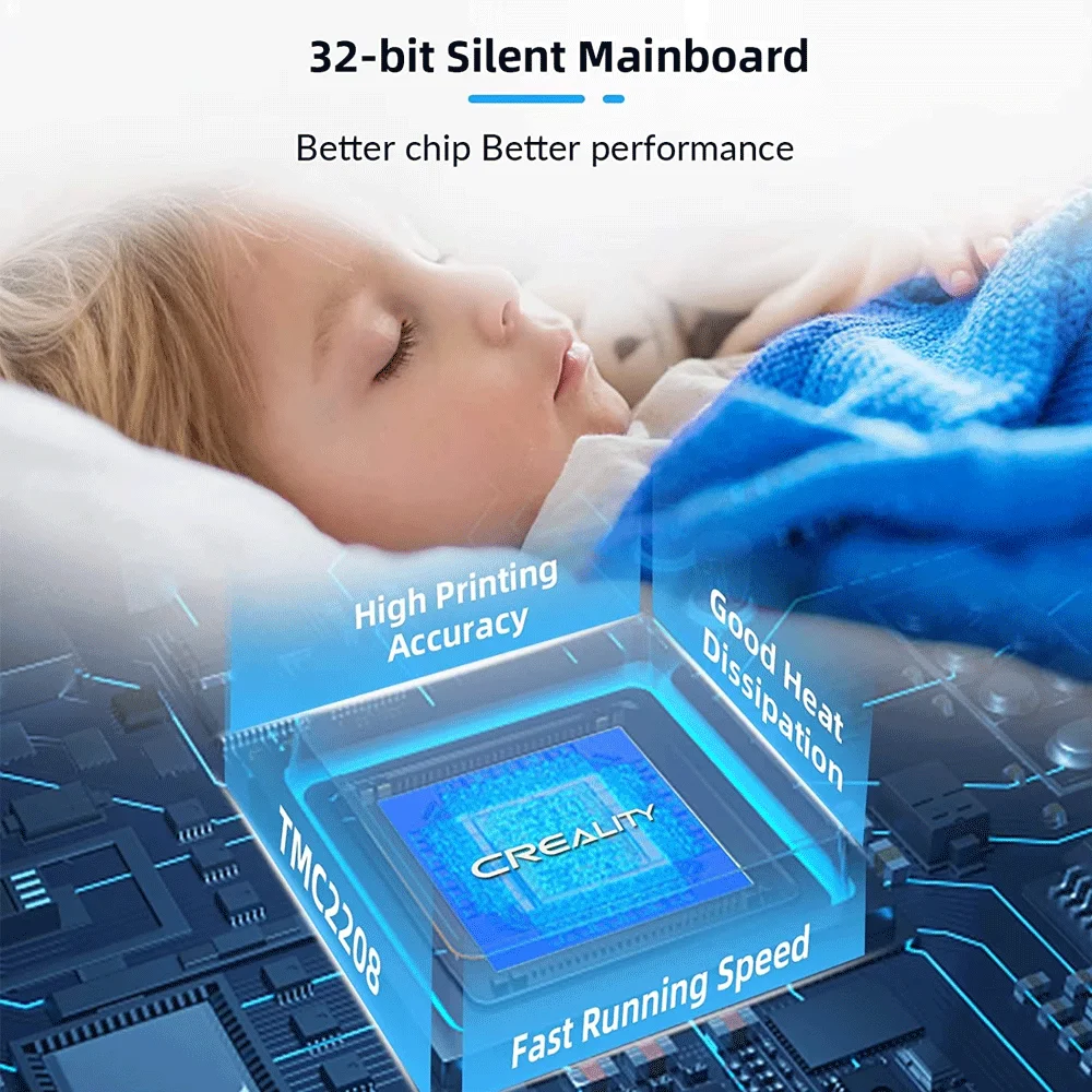 

Creality Ender-3 S1 Silent 32 Bit Mainboard with SD Card Fuse And TMC2208 Drivers for Ender 3 S1 3D Printer Part