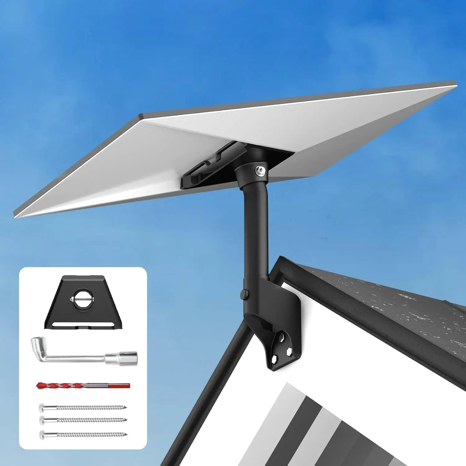 

for Starlink Gen3 Wall Mount 360° Adjustable Short Metal Stand with Installation Accessories Home Roofs Outdoor Bracket