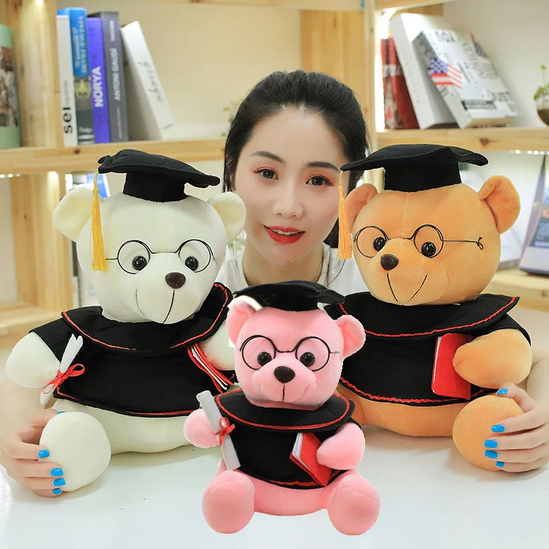 18-35cm Doctor Cap Bear Graduation Bear Plush Doll Soft Bachelor Bear Plush Toy Birthday Graduate Gifts for Student Kids