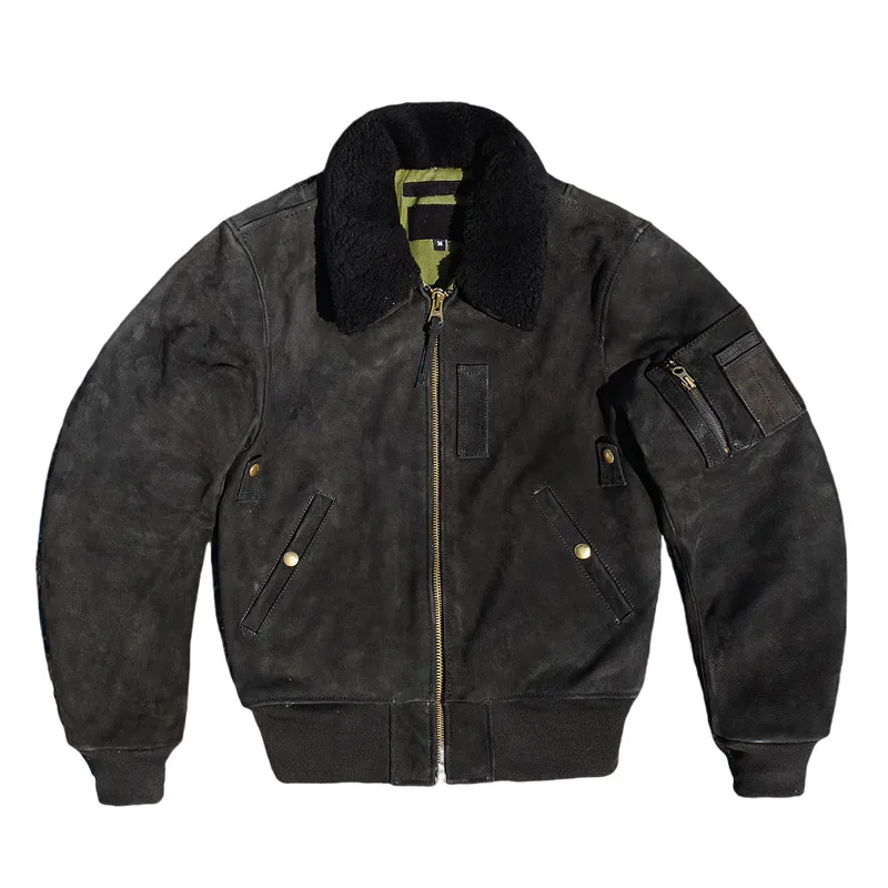 B15 Flying Jacket  ON THE WAY UP Edition Heavy weight Oil-Impregnated Full-Grain Leather Real Leather Jacket