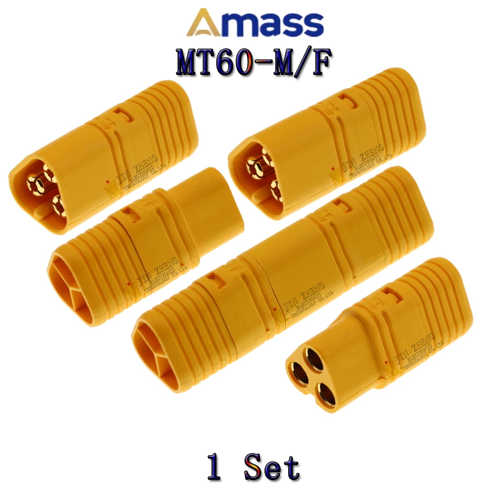 1pcs/LOT Amass MT60-F/M T model airplane Plug Battery Connector Set Male Female Gold Plated Banana Plug for RC Parts