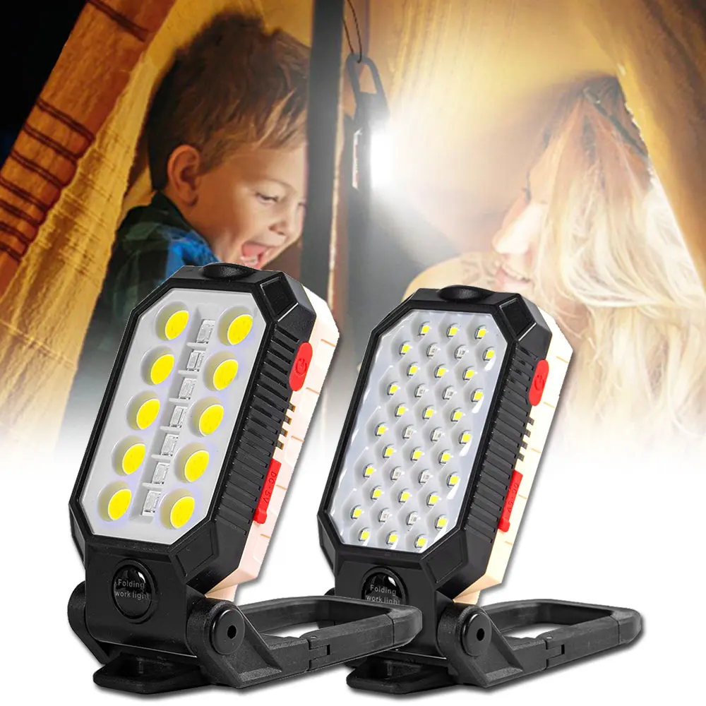 

Multi-function Work Light Floodlight Glare Flashlight Built-in Battery Magnetic Suction Power Display Car Repair Emergency Lamps