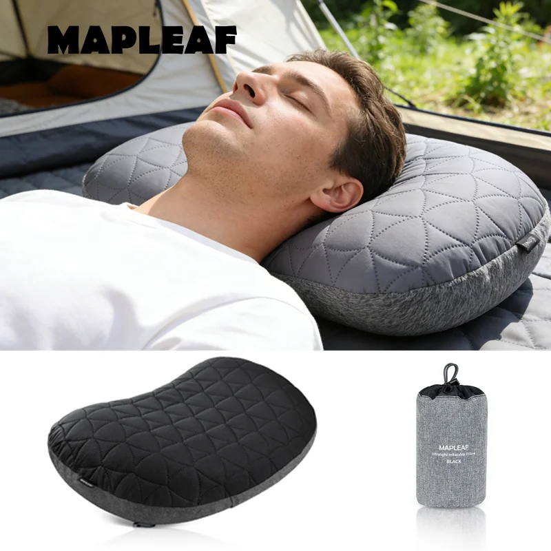 Almohada Inflable de Camping MAPLEAF de TPU, Cojín de Soporte Lumbar y para el Cuello, Ultraligera, para Viajes, Senderismo y Dormir