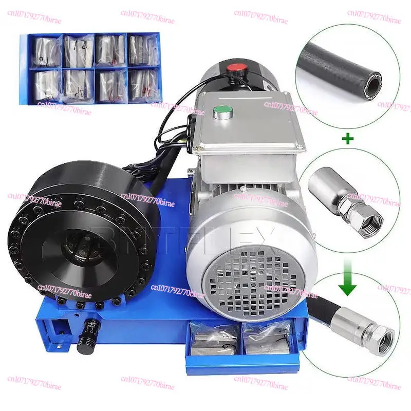 1 Inch 2SN Electric High Pressure Hydraulic Hose Crimper Hose Crimper 8 Sets of Molds