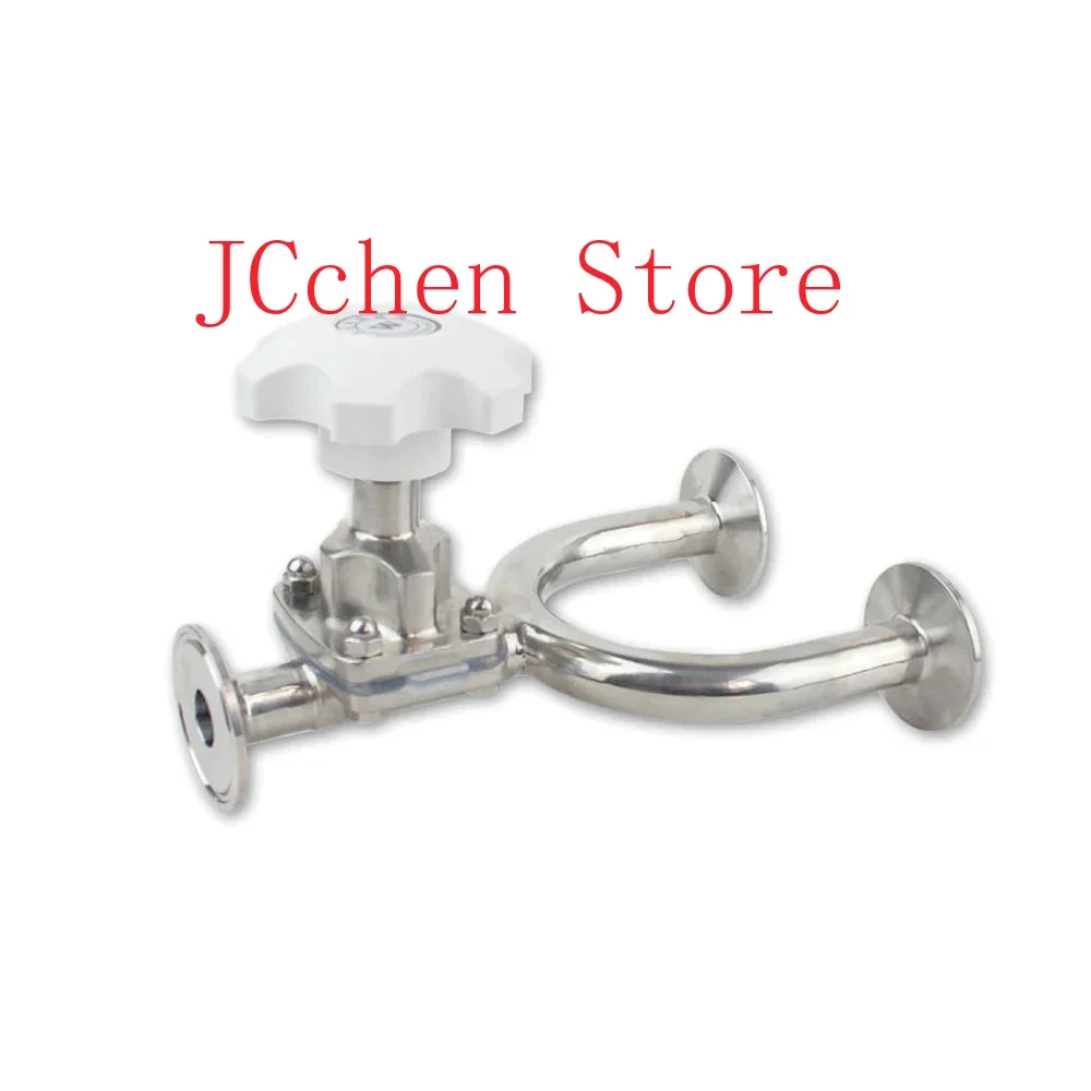 

Fit 19/25/32/38/51mm x 1.5" 2" Tri Clamp Sanitary U-Shaped Diaphragm Valve 316L Stainless Steel Homebrew
