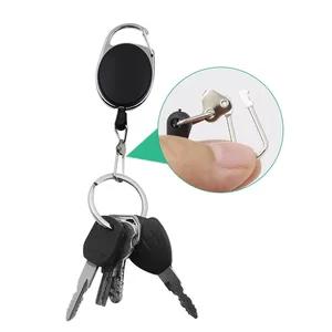 1-4pcs Retractable Gantungan Kunci Reel Pemegang Lencana Memancing Zinger Retractor dengan Rilis Cepat Klip Musim Semi Memancing Aksesoris 6 gantungan kunci yang dapat ditarik dengan penjualan terbaik - №
