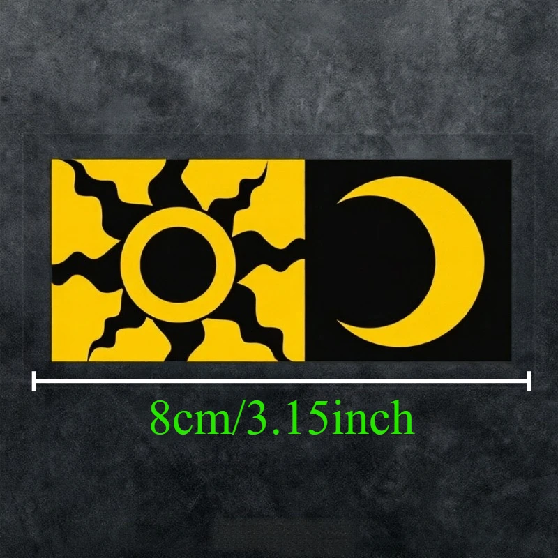 1PC Vintage Sun And Moon Mystic Symbol Waterproof Vinyl Decal for Motorcycle Tank Fairing Helmet Car Window Exterior Decor