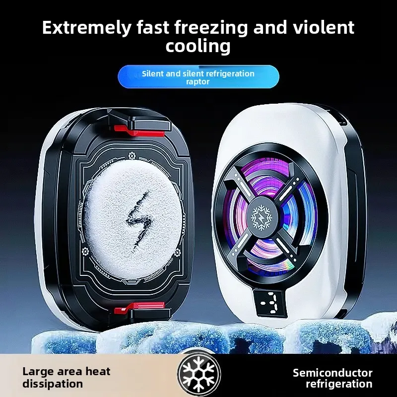 TL16 Mobile Phone Cooler Back Clip  Semiconductor Icing Type Rapid Cooling for Live Streaming  Three Level Adjustable Cooling