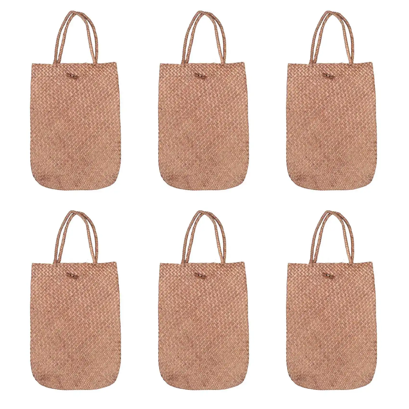 

6X Women Fashion Designer Lace Handbags Tote Bags Handbag Wicker Rattan Bag Shoulder Bag Shopping Straw Bag