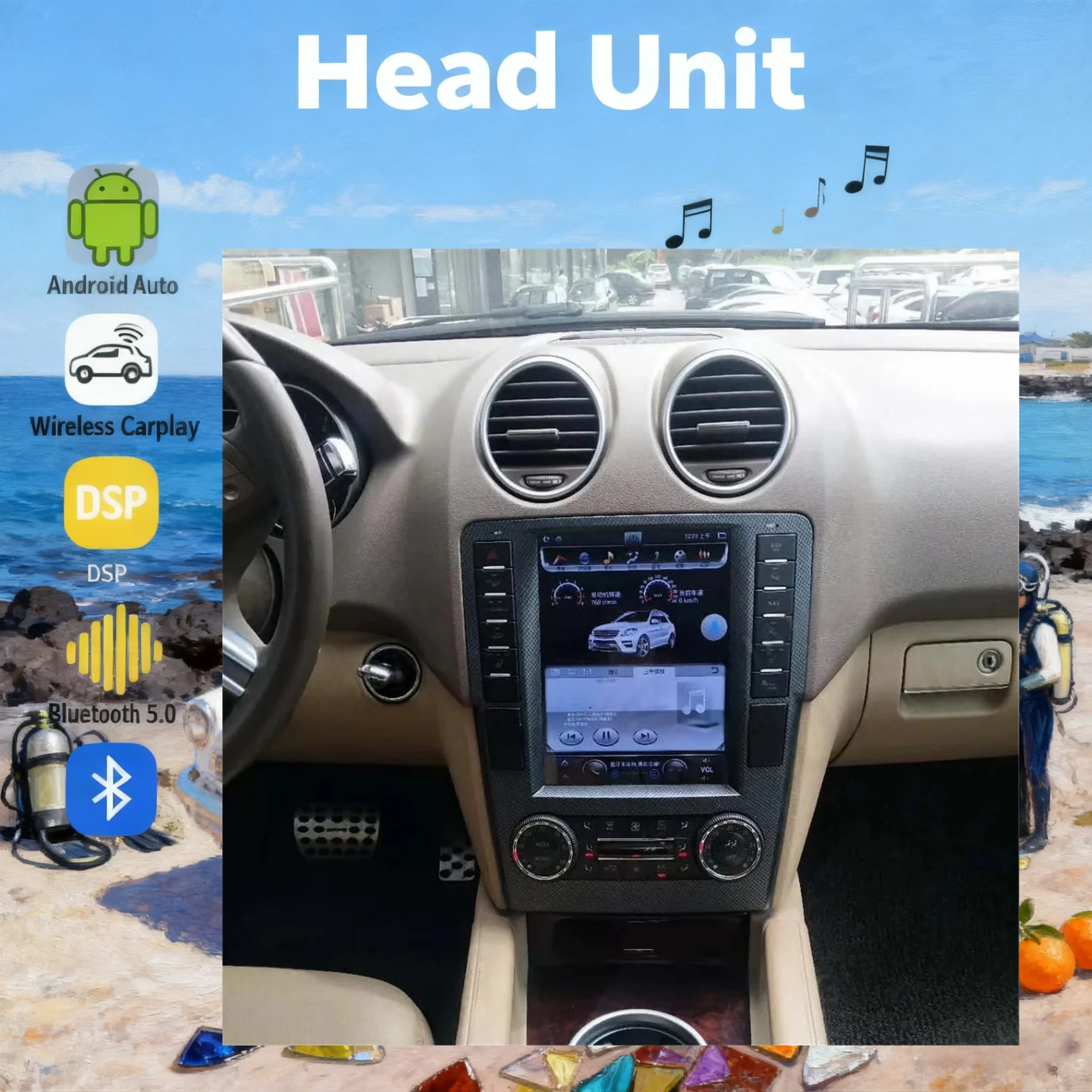 Car Multimedia Radio For Mercedes Benz ML W164 W300 ML350 ML450 ML500 GL X164 G320 GL350 GL450 GL500 2005-2011 GPS Navi HeadUnit