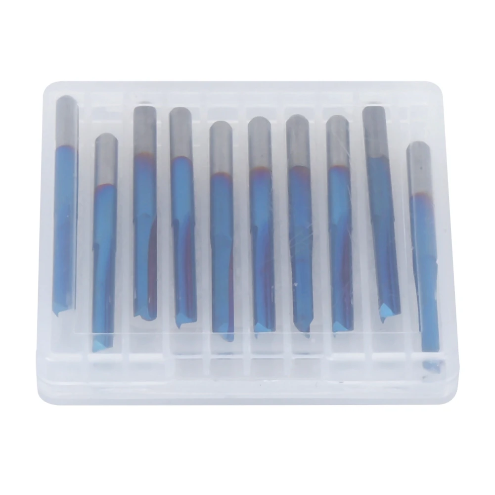 Milling Cutter Cutting Tool Milling Tool ZDZCYS17DL Cemented Carbide 3.175mm Handle 2-Flute Straight Milling Cutter Blue