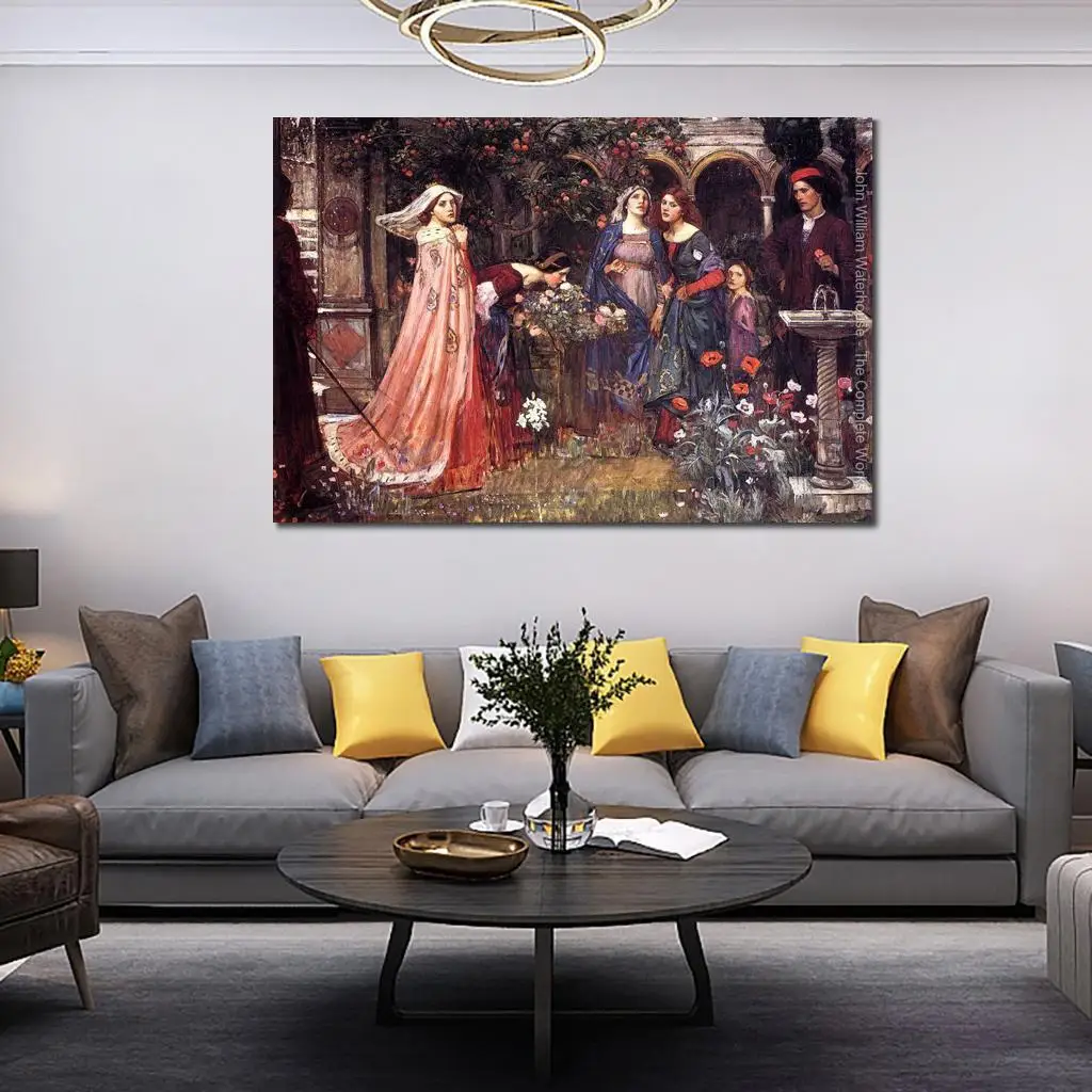 Animal paintings John William Waterhouse's reproduction The Enchanted Garden hand painted High quality