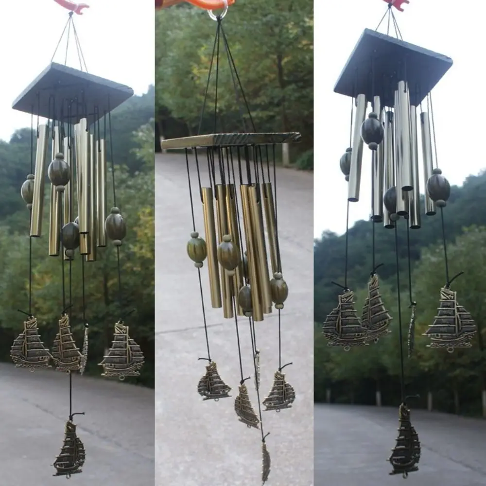 Gift Aluminium Tube Wind Chimes Copper Coin Butterfly Pendant Garden Yard Decoration Home Creative Pendant Wind Chimes