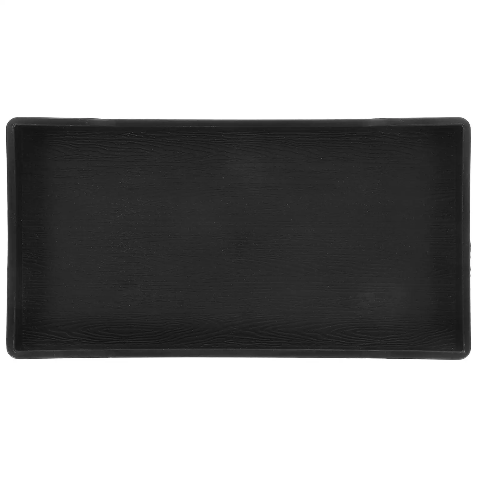 

Bathroom Vanity Tray Rectangle Storage Plate White Wood Grain Thick Countertop Toiletries Jewelry Holder Bedroom Towel