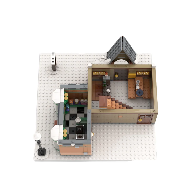 มอซี- 158767   Winter Village ชุดอาคาร Modular House Building Block ชุด Creative Assembly อิฐของเล่นเด็กคริสต์มาสของขวัญ