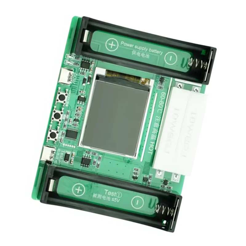 ABAE-Tester di capacità della batteria 18650 Tipo-C LCD Display a 1 canale Modulo di rilevamento batteria digitale al litio Mah