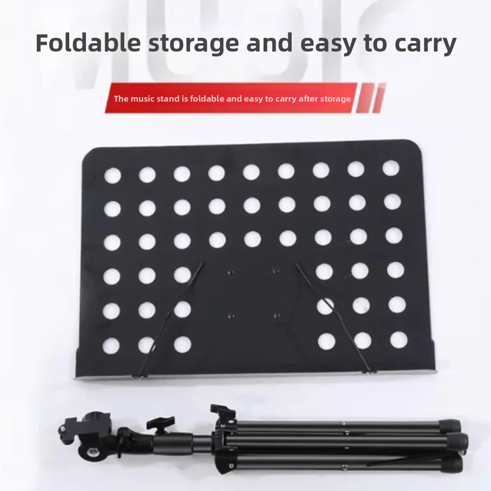 

Adjustable Height Music Stand Book Holder Retractable Foldable Music Score Tripod Stand Sturdy Metal Sheet Music Stand Guitar