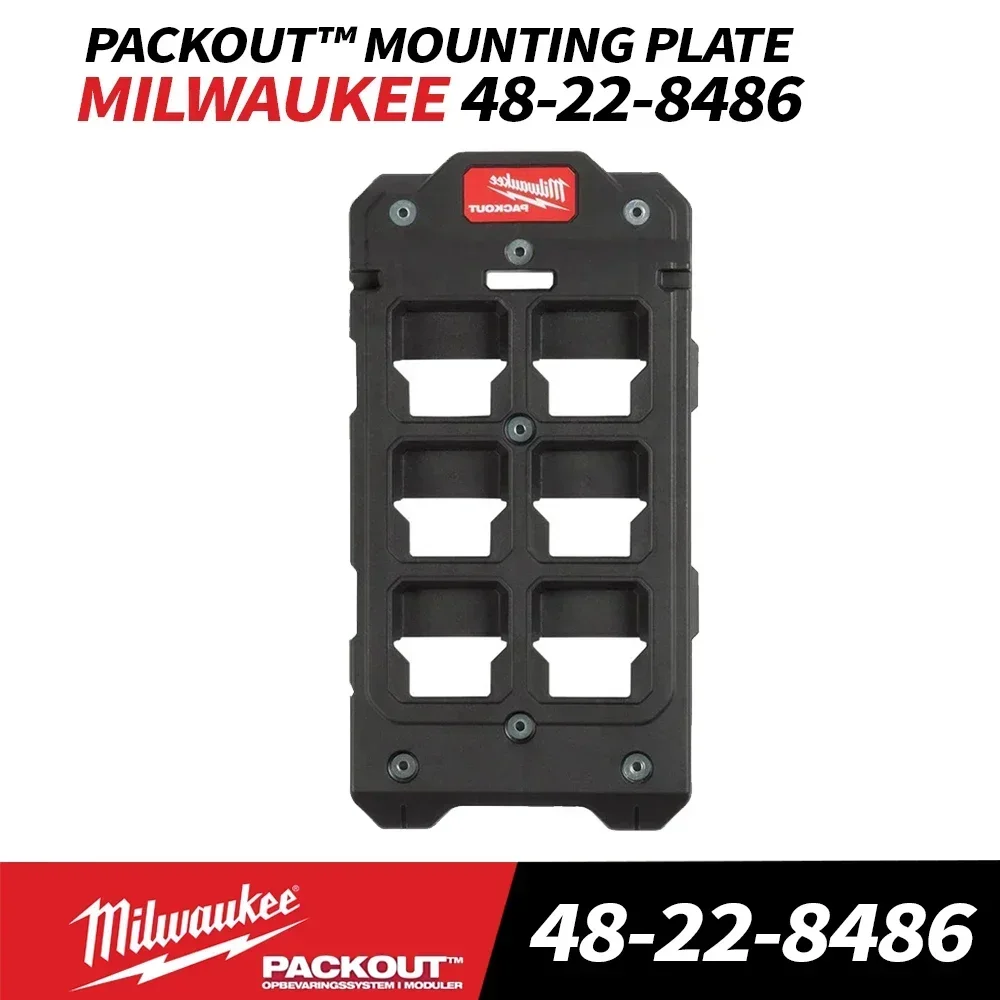 

MILWAUKEE 48-22-8486 PACKOUT™ Compact Wall Plate Bearing Impact Resistance Polymer Multiple Rows Of Wall Panels Milwaukee Tool