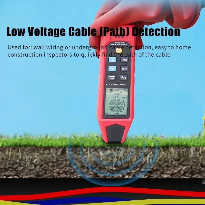 UT25CL Handheld Cable Locator NCV Non-contact Electrical Test Electrical Safety Detector Trace Underground Cable Paths.