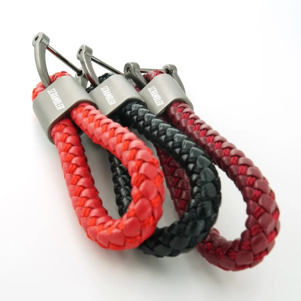 Untuk Ducati Scrambler 400 800 1100 2014 - 2022 2023 Gantungan Kunci Tali Kepang Sepeda Motor Aksesori Cincin Gantungan Kunci Penawaran Menarik