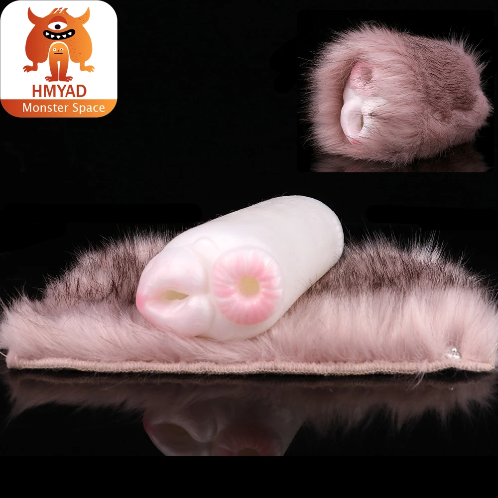 HMYAD Furry Onahole Fantasy Pocket Pussy Stroker Soft Silicone Horse Masturbator In Fur Realistic Vaginal Adult Sex Toys For Men