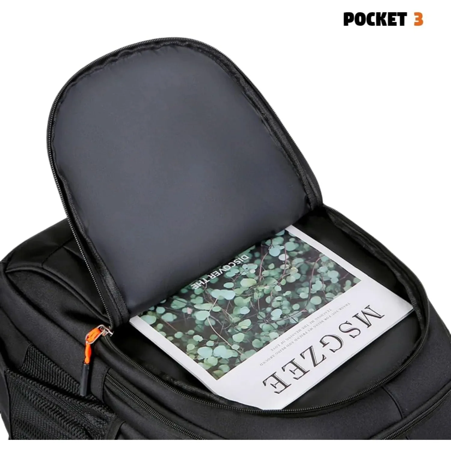 Mochila para Notebook de 15,6 Polegadas com Três Compartimentos Grandes, Alta Capacidade de Carga, Suporta 45lbs, Ideal para Viagens Diárias e Transporte de Laptop