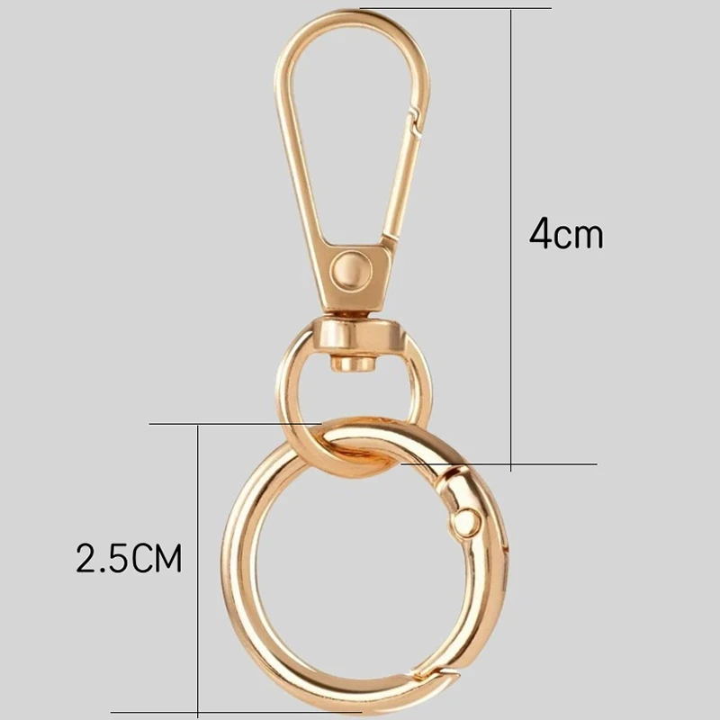 مشبك مشبك دوار في المعدن، 1/3/5 قطع مشبك خطاف دخول مزدوج لإضافات الحبل اليدوية #6