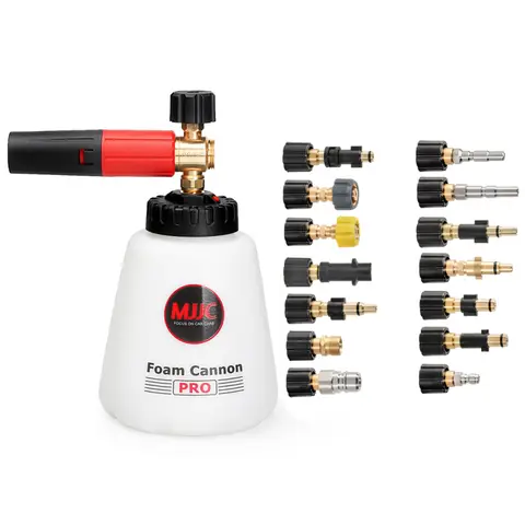 MJJC PRO 2.0 Snow Foam Lance 1.2L High Pressure Car Washer Compatible Varies Adapters Big Mouth Anti-Leak Bottle Foam Gun Cannon