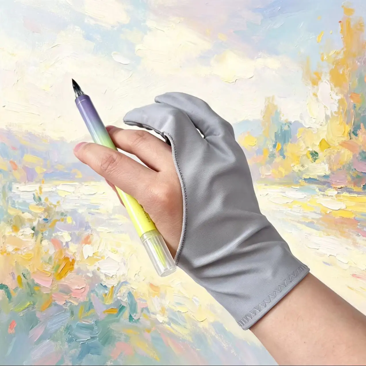 1/3/5pcs Anti Smudge Drawing Glove Two-finger Anti Touch Artist Glove for Drawing Tablet iPad Screen Board Painting Supplies