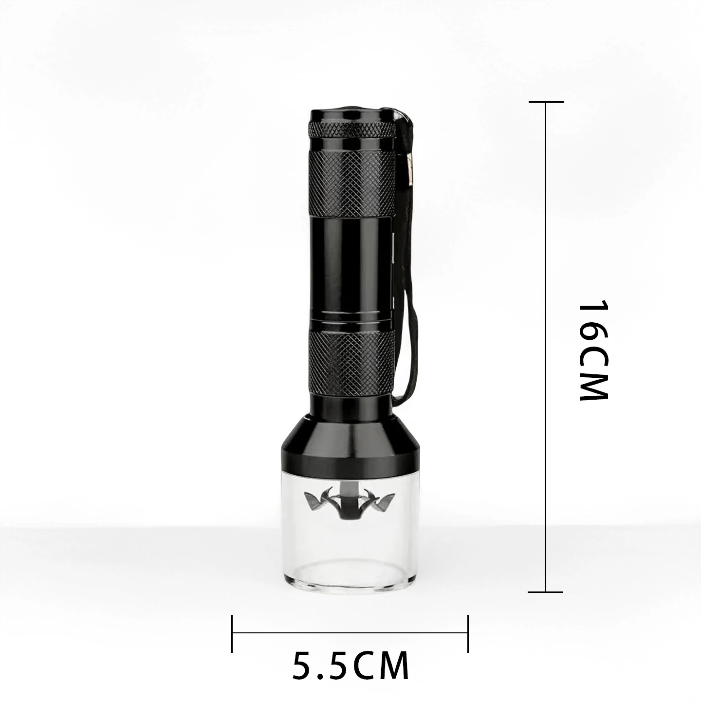 Portable Small Electric Aluminum Alloy Grinder, One-Touch Automatic Grinding of Pepper, Sea Salt, and Sichuan Pepper. Aluminum Alloy Body, Wear-Resistant and Drop-Resistant, Kitchen Seasoning Grinding Tool