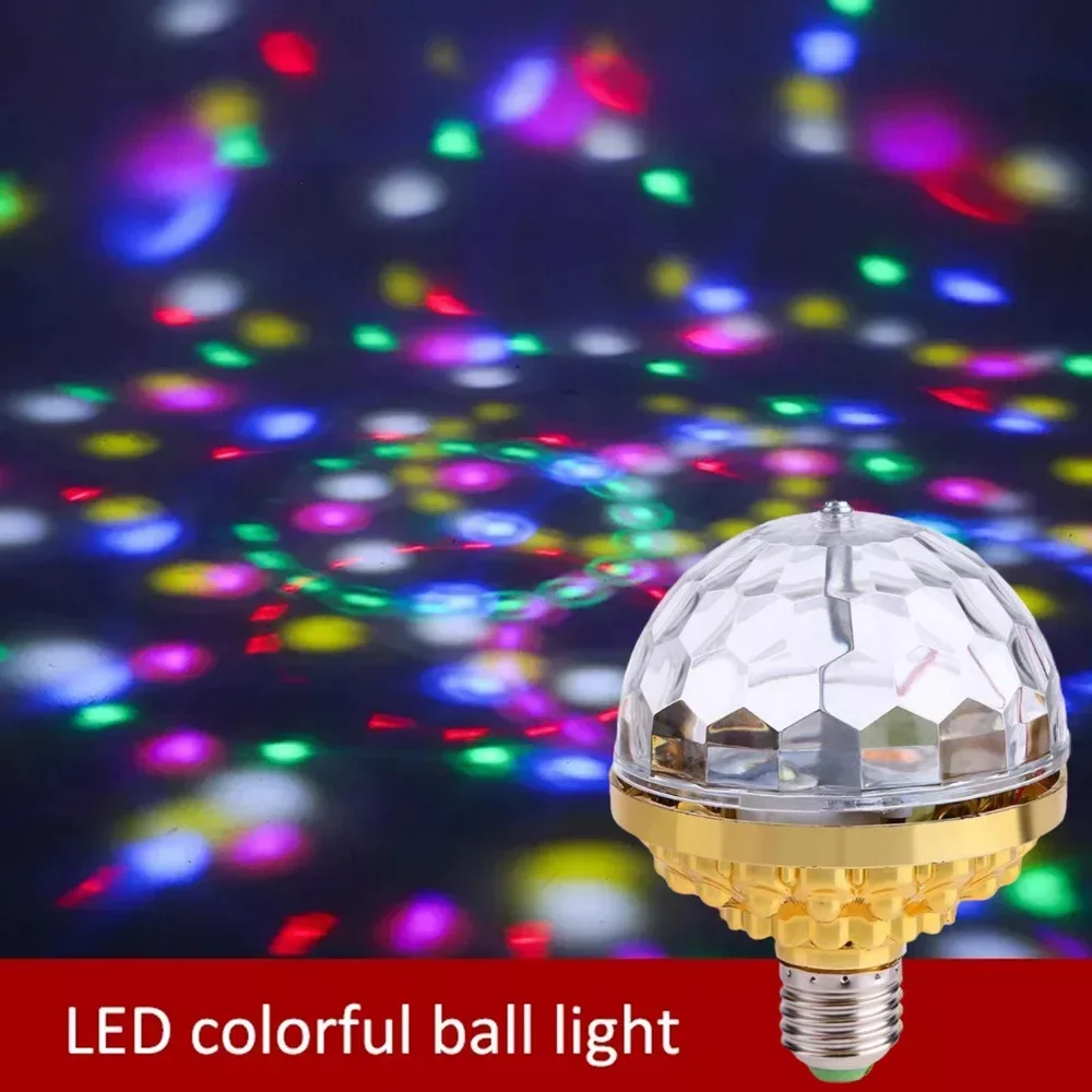 LED RGB E27 Lampe Glühbirne magische Farbe Projektor automatisch rotierende Bühnen licht für Urlaub Party Bar Ktv Disco